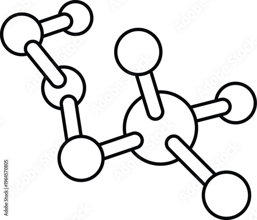 Molecular Structure Icon Vector Illustration