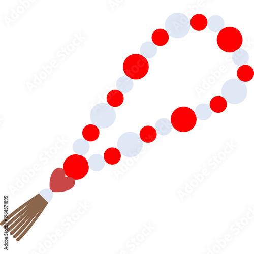 Take a look at this amazing icon of prayer beads in modern design style