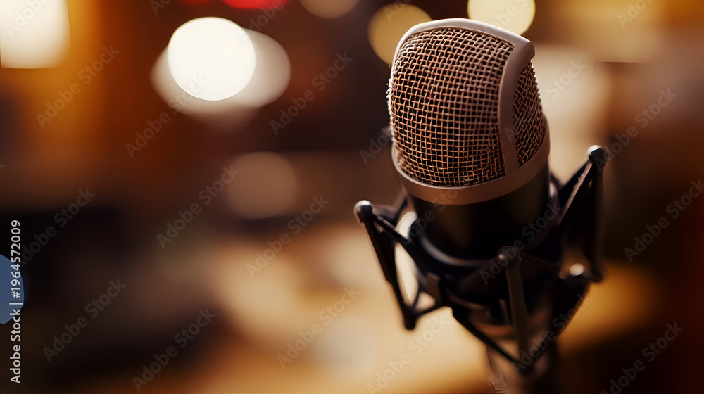 Obraz premium microphone on stage