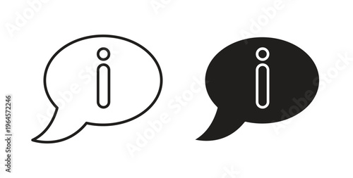 Information icons symbol. Simple, flat design for web or mobile app