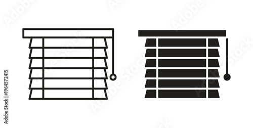 Jalousie icons symbol. Simple, flat design for web or mobile app