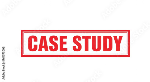 Red ink rubber stamp with the text Case Study for business reports isolated png