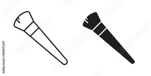 Makeup brush icons symbol. Simple, flat design for web or mobile app