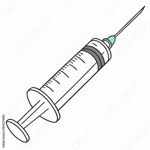 A syringe with a needle