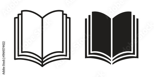 open book icons symbol. Simple, flat design for web or mobile app