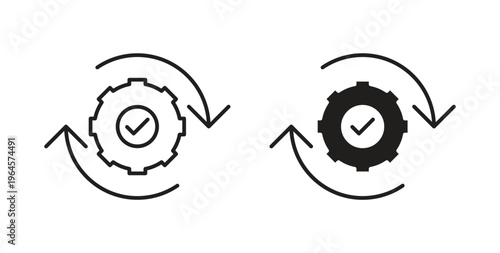 Optimization icons symbol. Simple, flat design for web or mobile app