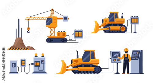Electric Construction Machinery & Charging Stations: Sustainable Heavy Equipment with Automation & Energy Solutions