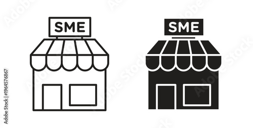 SME icons symbol. Simple, flat design for web or mobile app