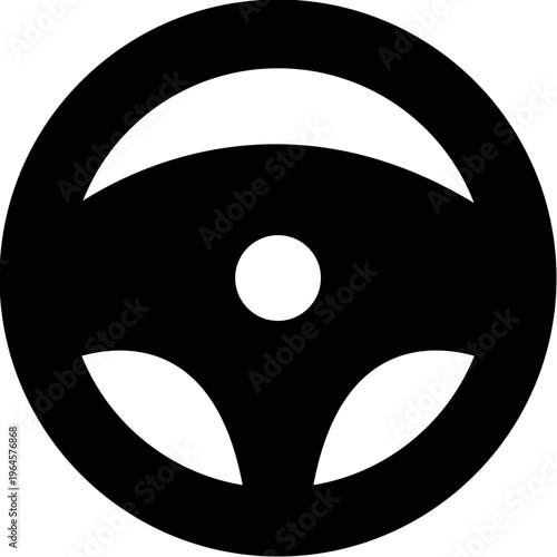 Car / automobile steering wheel or driving wheel flat icon Truck steering wheel CAR PARTS Racing wheel silhouette steering vehicle Vintage car steering wheel 