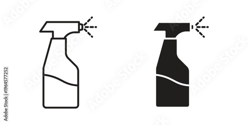 Spray bottle icons symbol. Simple, flat design for web or mobile app
