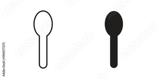 Spoon icons symbol. Simple, flat design for web or mobile app
