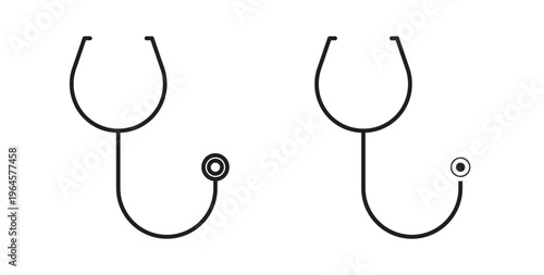 Stethoscope icons symbol. Simple, flat design for web or mobile app