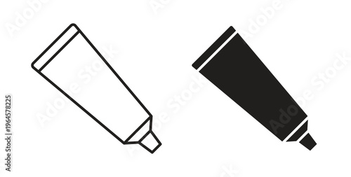 Toothpaste tube icons symbol. Simple, flat design for web or mobile app