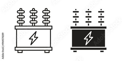 Transformer icons symbol. Simple, flat design for web or mobile app