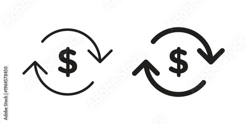 Turnover icons symbol. Simple, flat design for web or mobile app