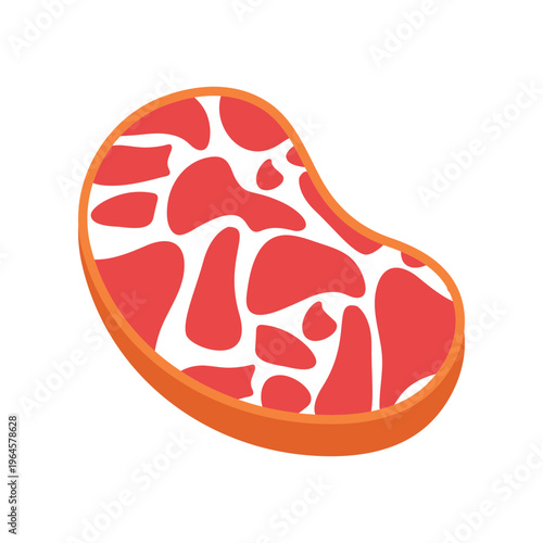 Background pattern raw red meat texture flat simple design