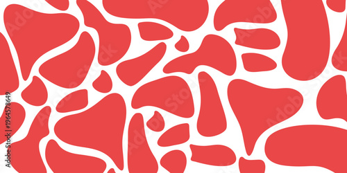 Background pattern raw red meat texture flat simple design