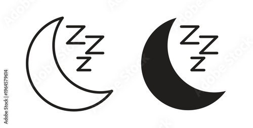 Zzz icons symbol. Simple, flat design for web or mobile app