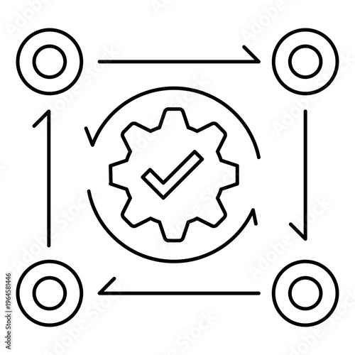 Autonomy Icon - Independent Operation and Self-Governance Concept for AI System Symbol