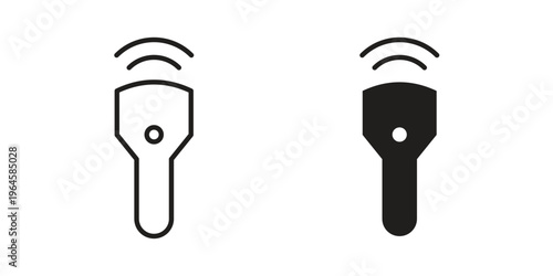 Ultrasound icons line and solid version, outline and filled vector design set