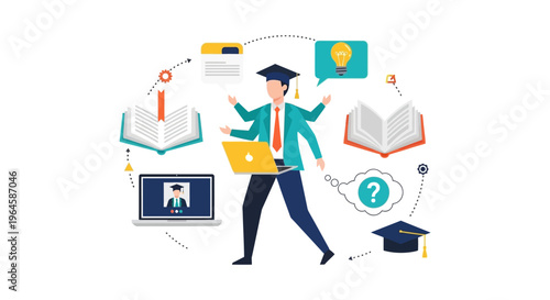 Blended Learning Expertise: Multi-tasking Graduate Student Managing Online Education, Knowledge Acquisition, and Research Workflow.