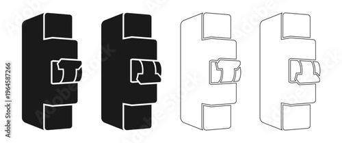 miniature circuit board icon vector illustration isolated on white background.