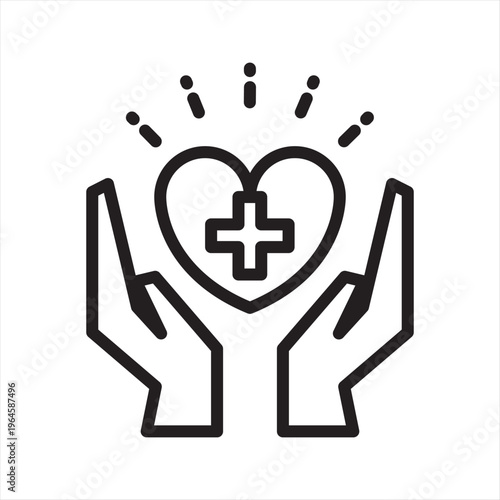 Trauma Healing simple line icon