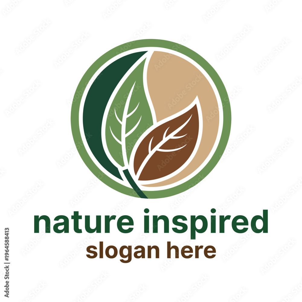 Fototapeta premium nature inspired logo design silhouette vector line art logo design 