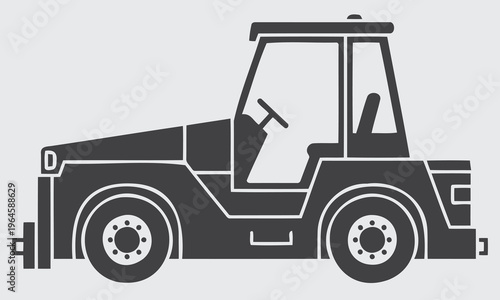 Airport Pushback Tractor Tug Aviation Transport Silhouette