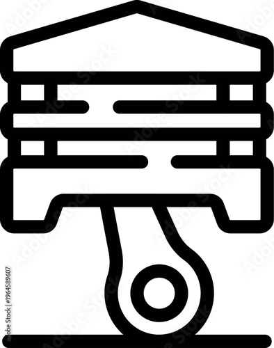 Engine piston compressing, demonstrating compression ratio, crucial for engine performance and efficiency