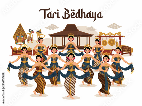 Bedhaya Dance Performance: Indonesian Traditional Culture