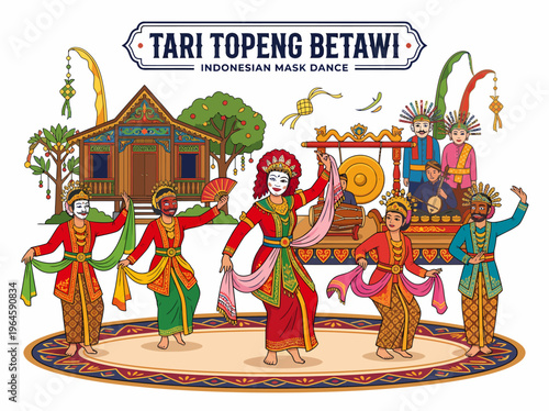 Indonesian Mask Dance Performance