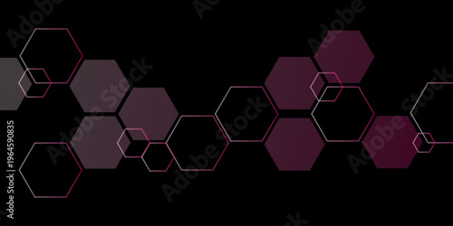 Abstract background golden hexagon stock line background. abstract artistic of geometric background Gold gradient abstract seamless vector pattern. Molecular structure abstract tech background.