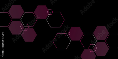 Abstract background golden hexagon stock line background. abstract artistic of geometric background Gold gradient abstract seamless vector pattern. Molecular structure abstract tech background.