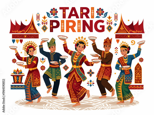 Indonesian Tari Piring Dance Performance