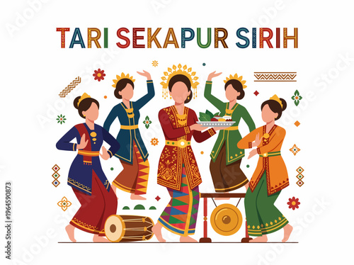 Indonesian Tari Sekapur Sirih Dance Performance