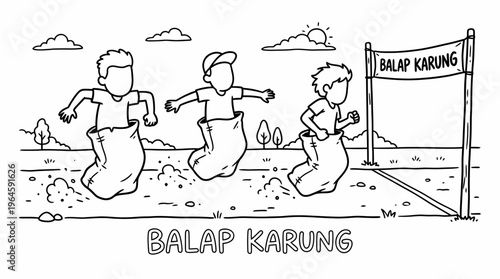 Kids Sack Race Competition