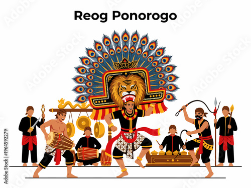 Reog Ponorogo Traditional Indonesian Dance Performance