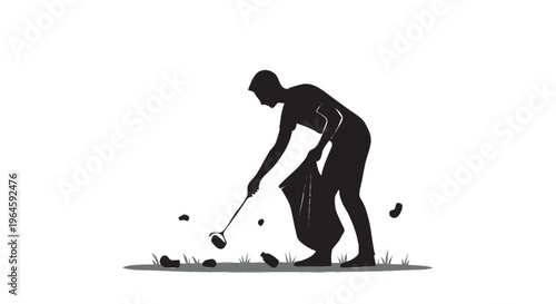 Premium Earth Day People Silhouette Scenes – Sustainability & Climate Action Concept