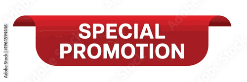 A red banner displays the text special promotion in white lettering