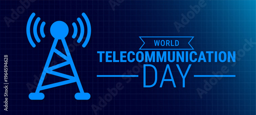 world telecommunication day background, banner, card or poster design template is observed every year during May, to raise awareness about the mission. Vector illustration.