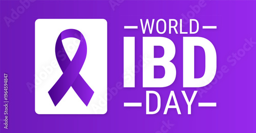 World IBD Day or World Inflammatory Bowel Disease Day background, banner, card or poster design template is observed every year during May, to raise awareness about the mission. Vector illustration.