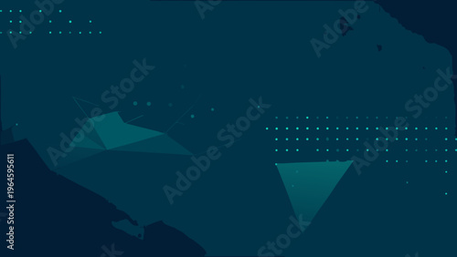 Abstract geometric background with teal and dark blue gradients