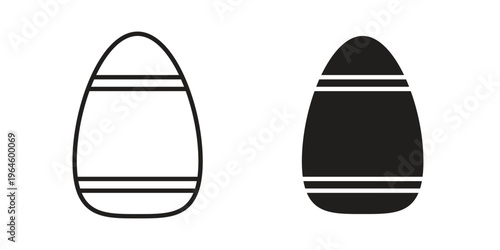 Candy Corn icons vector silhouette set. thin line icon pack.