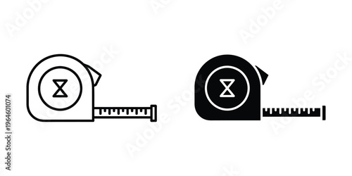 Comparison of a standard tape measure and a black tape measure with white markings
