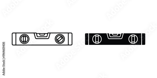 Comparison of a standard spirit level and a magnetic spirit level design