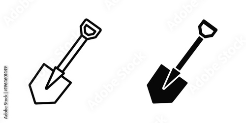 Comparison of a traditional shovel and a modernized black shovel design