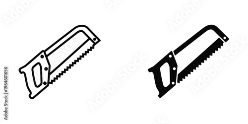 Two different types of hand saws displayed side by side for comparison