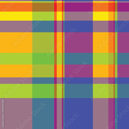 Warmth tartan textile background, vivid plaid seamless check. Curved vector pattern fabric texture in bright and pastel colors.