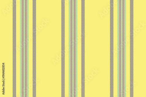Tross vector fabric stripe, slim lines background vertical. Cessy pattern texture seamless textile in yellow and indigo colors.